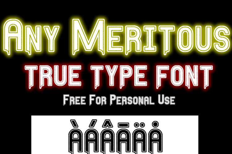 Any Meritous St Font