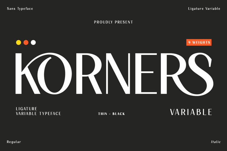 Preview of Korners Font