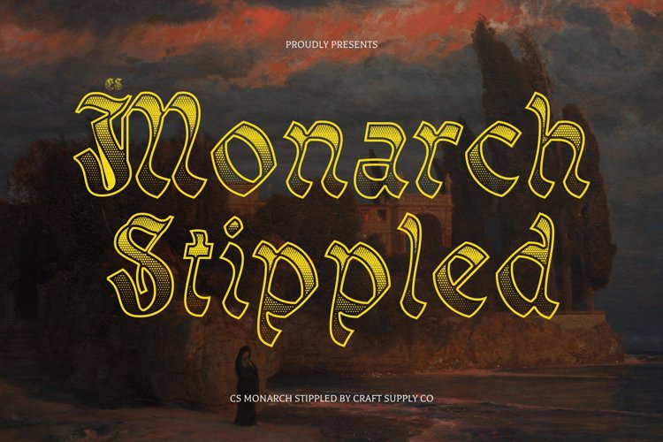 Preview of CS Monarch Stippled Font