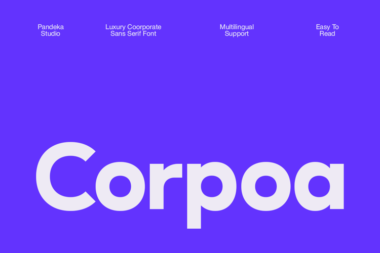 Preview of Corpoa Font