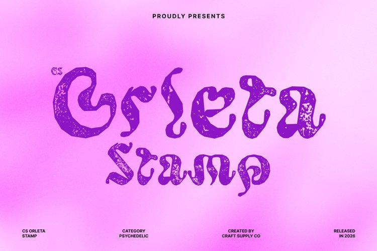 Preview of CS Orleta Stamp Font