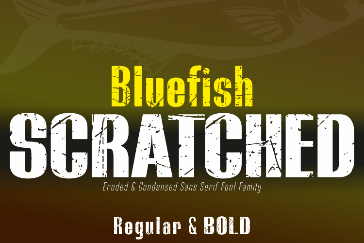 BLUEFISH SCRATCHED Demo Font