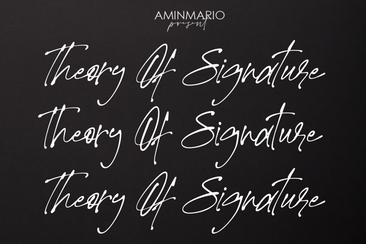 Theory of Signature Font