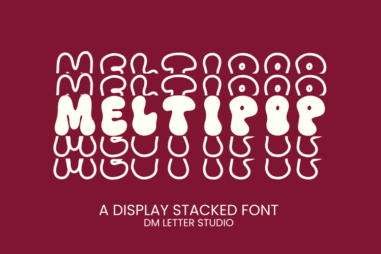 Preview of Meltipop Stacked Font