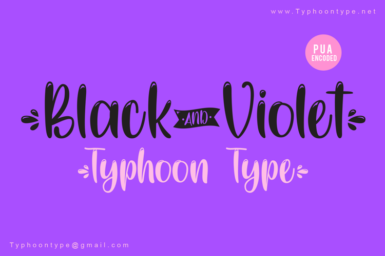 Black and Violet - Font