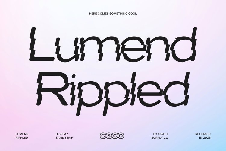 Preview of Lumend Rippled Font