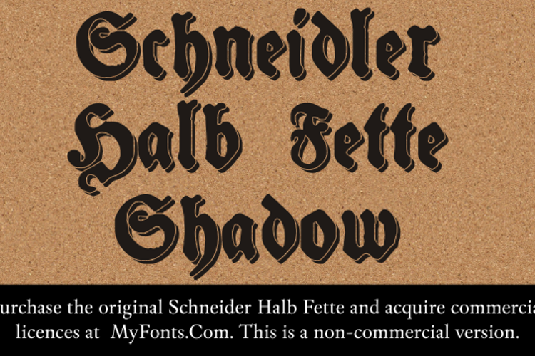 Schneidler Halb Fette Shadow Font