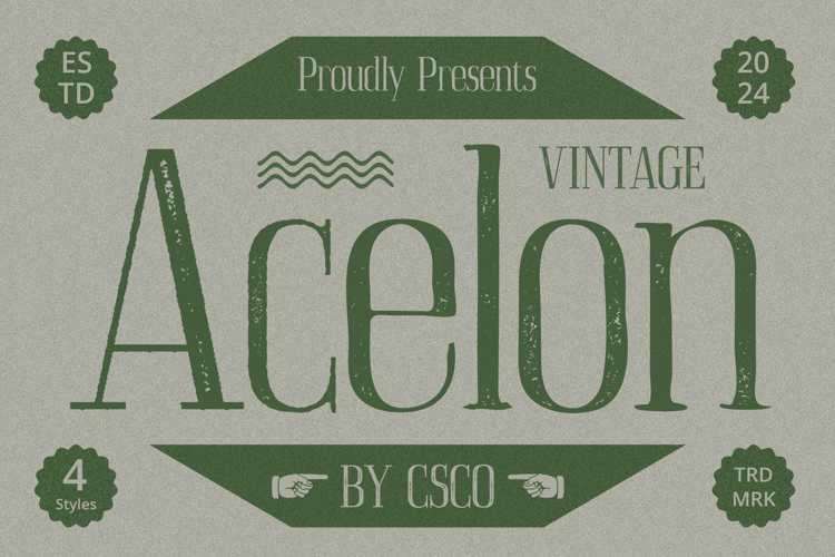 Acelon Vintage Font