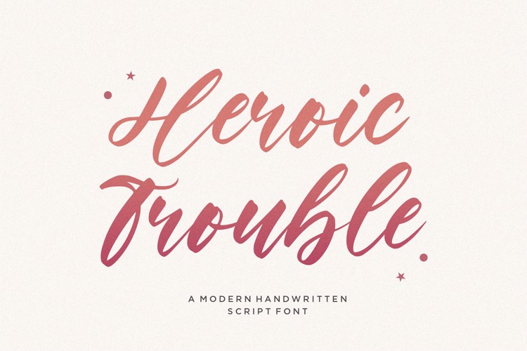 Heroic Trouble Font