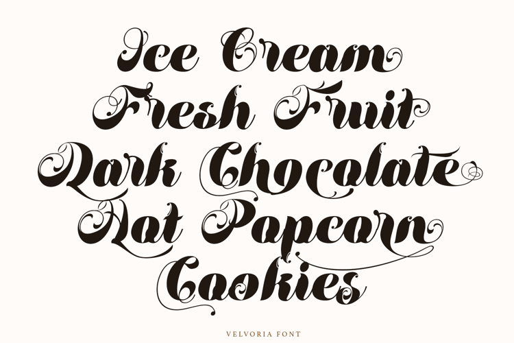 Preview of Velvoria Font