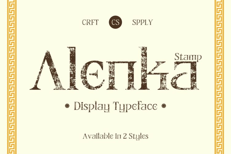 Preview of CS Alenka Stamp Font