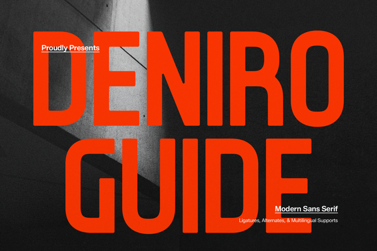Preview of Deniro Guide Font