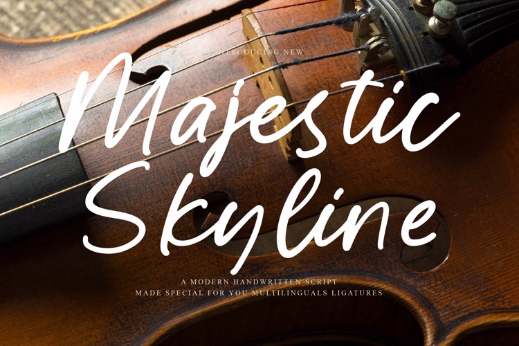 Preview of Majestic Skyline Font