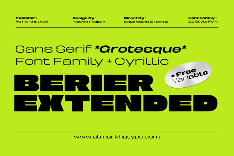 Preview of Berier Font