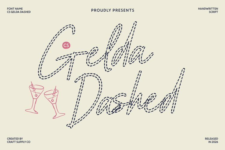 Preview of CS Gelda Dashed Font