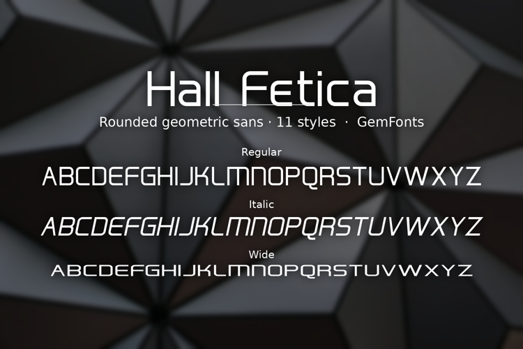 Preview of Hall Fetica Font