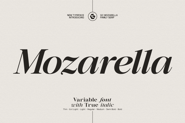 Preview of GC Mozarella Font