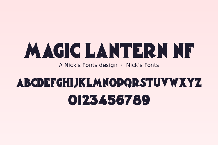 Preview of Magic Lantern NF Font