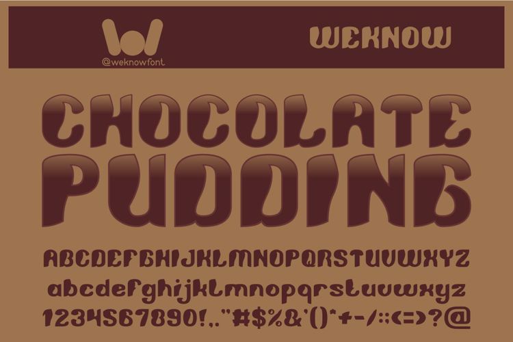 CHOCOLATE PUDDING Font