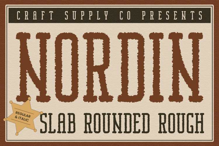 Preview of Nordin Slab Rounded Rough Font