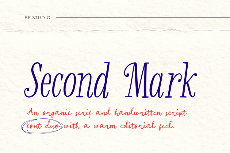 Preview of Second Mark Font