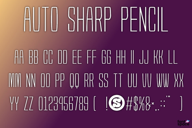 Preview of Auto Sharp Pencil Font