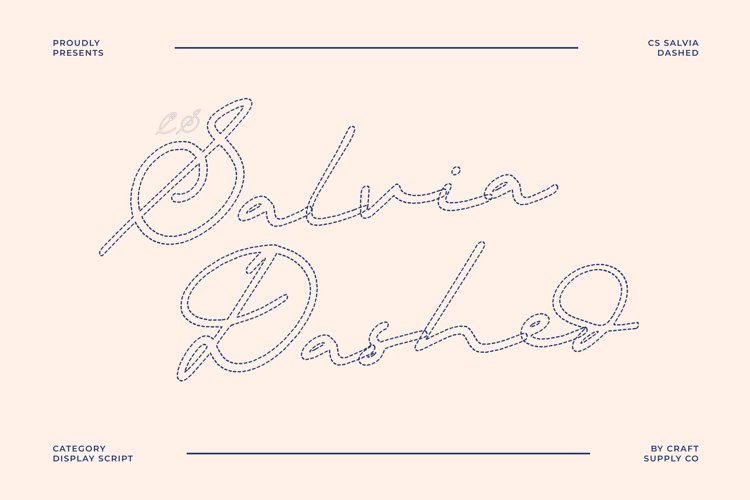 Preview of CS Salvia Dashed Font
