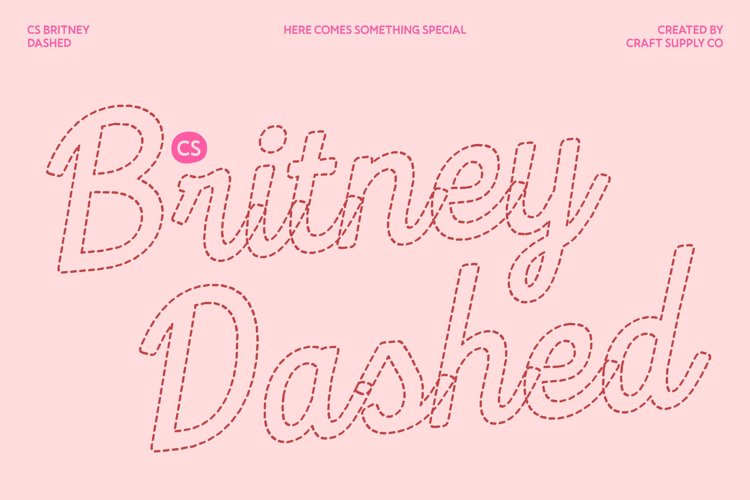 Preview of CS Britney Dashed Font