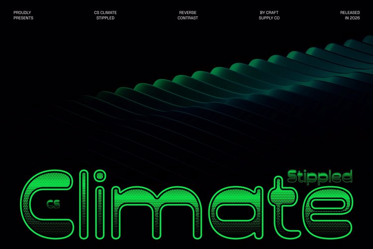 Preview of CS Climate Stippled Font