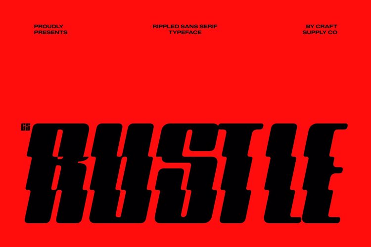 Preview of CS Rustle Rippled Font