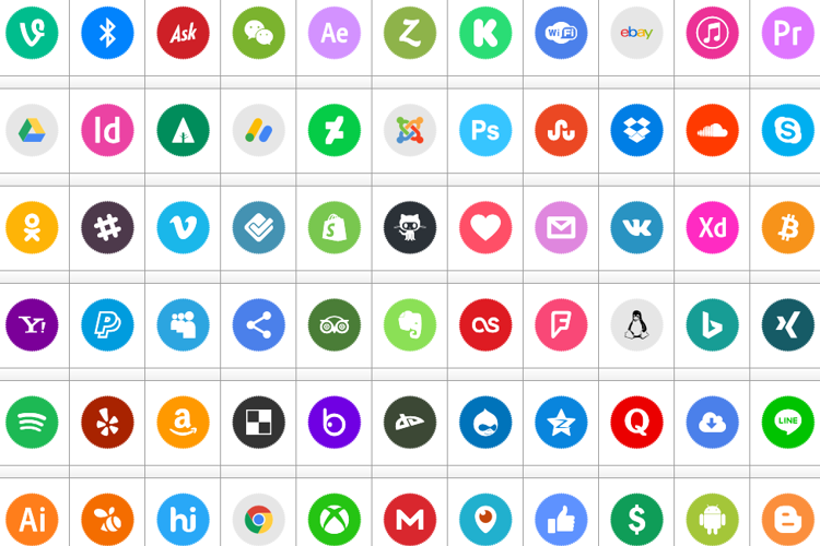 Icons Social Media 4 Font