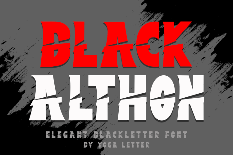 Preview of Black Althon Font