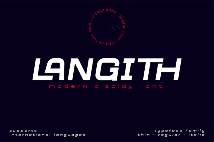 Langith Reg Personal Font