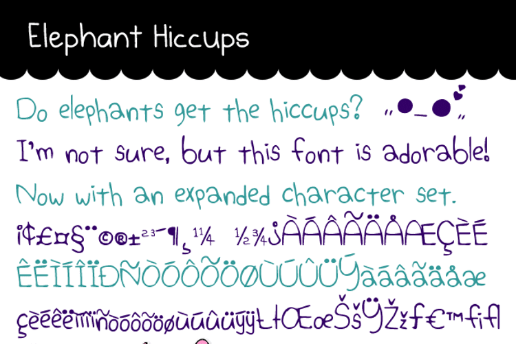 Elephant Hiccups Font