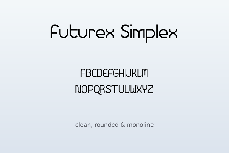 Preview of Futurex Simplex Font