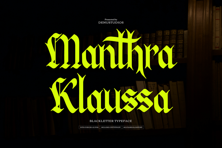 Preview of Manthra Klaussa Font