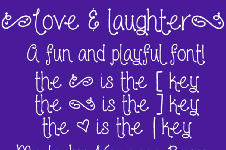 Love and laughter Font