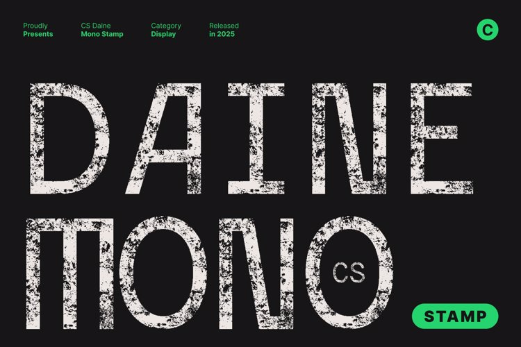Preview of CS Daine Mono Stamp Font