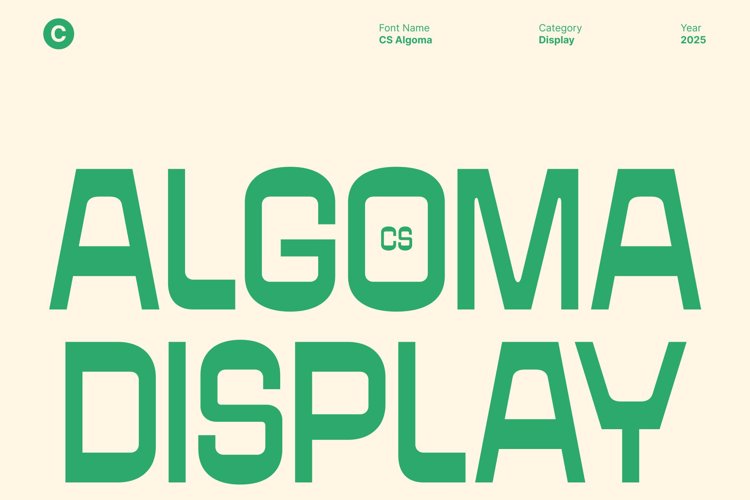 Preview of CS Algoma Font