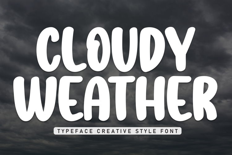 Preview of Cloudy Weather Font