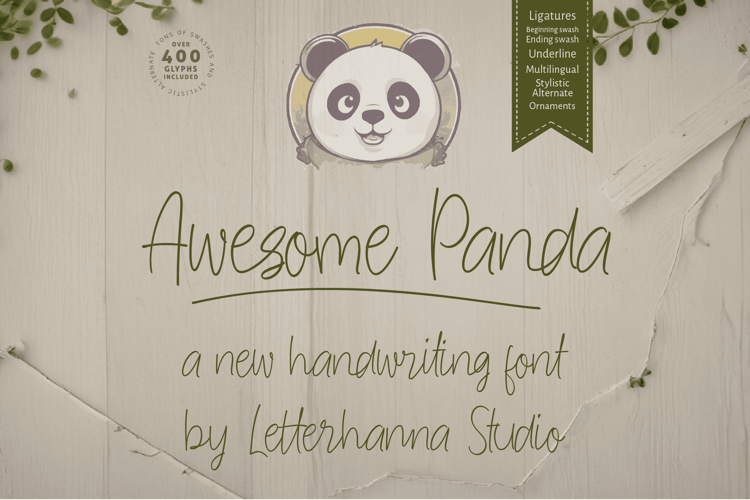 Preview of Awesome Panda Font