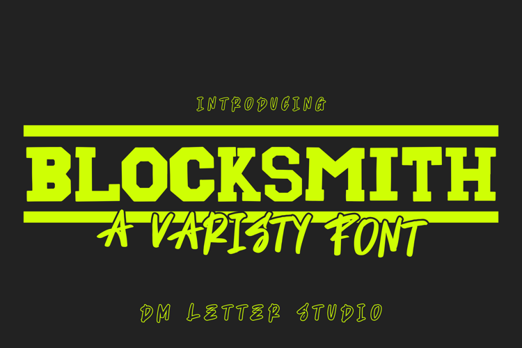 Preview of Blocksmith Font