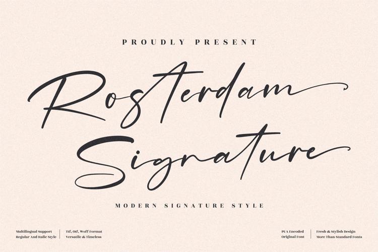 Rosterdam Signature Font