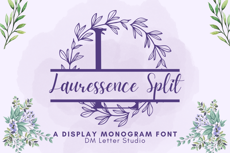 Preview of Lauressence Split Monogram Font