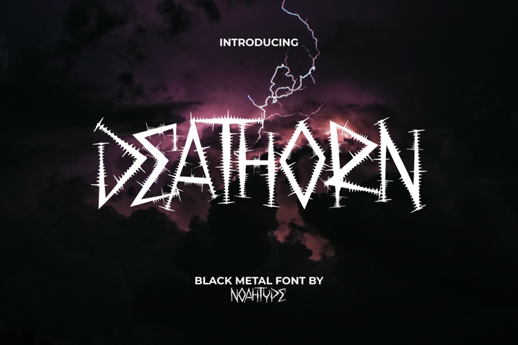 Preview of Deathorn Font