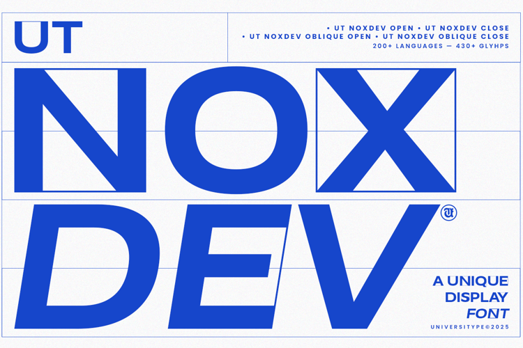 Preview of UT Noxdev Open Font