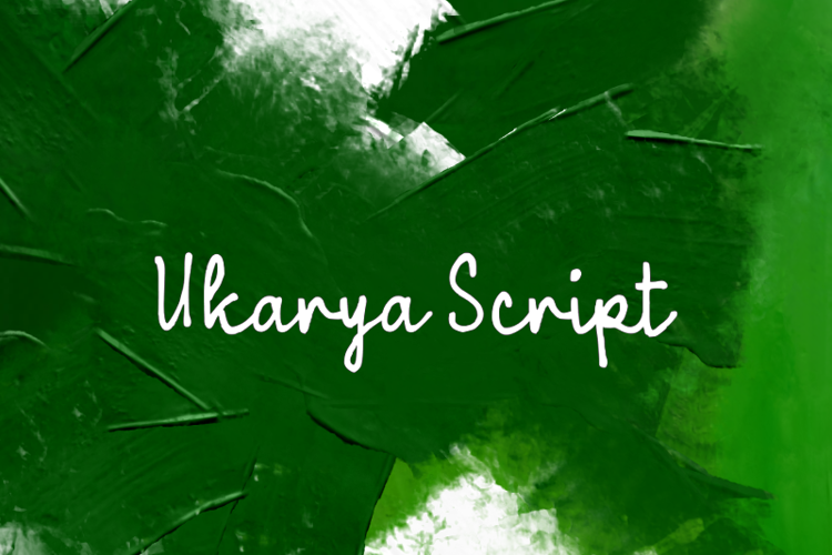 Preview of u Ukarya Script Font