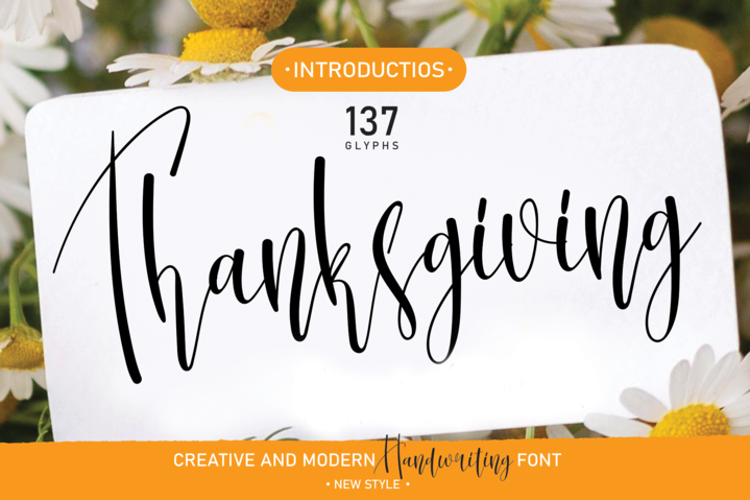 Preview of Thanksgiving Font