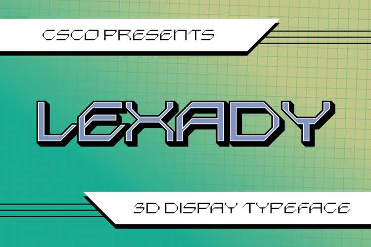 Lexady 3D Font