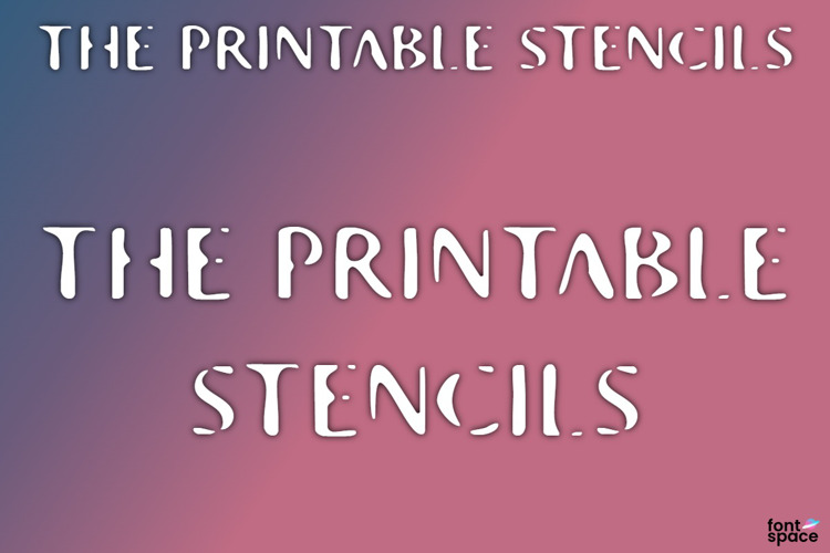 The Printable Stencils Font